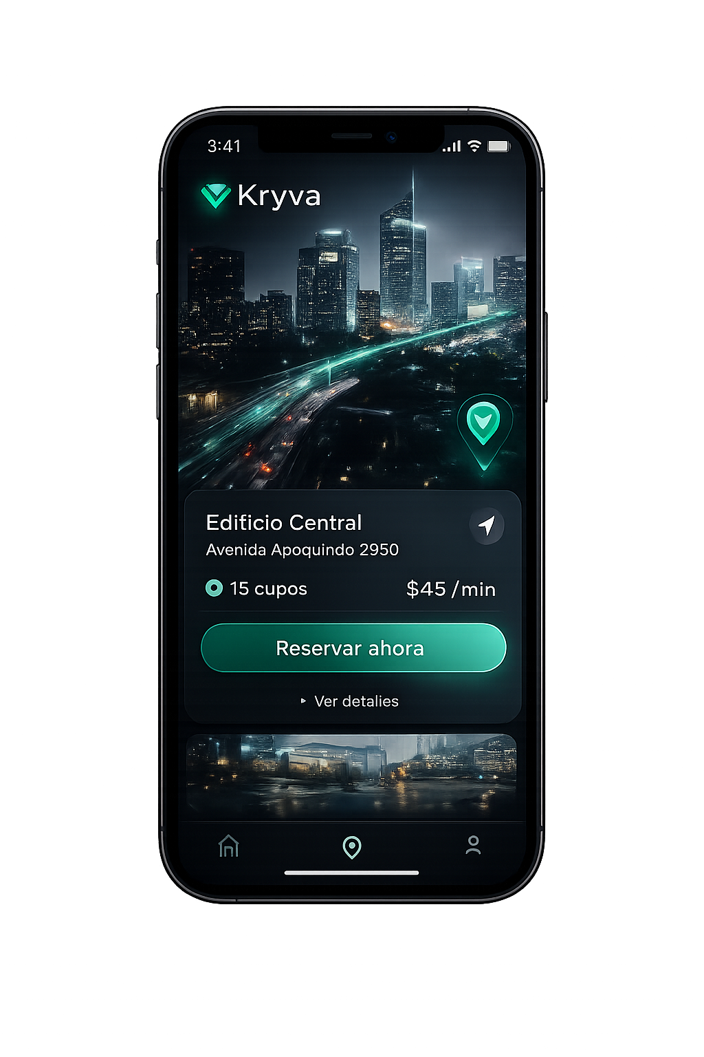 Vista tarjeta de estacionamiento